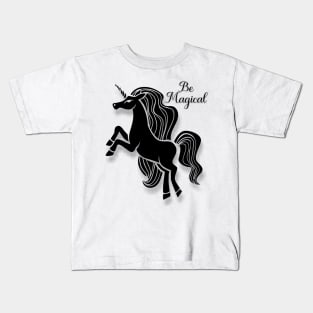 Cute Unicorn Design - Be Magical Kids T-Shirt